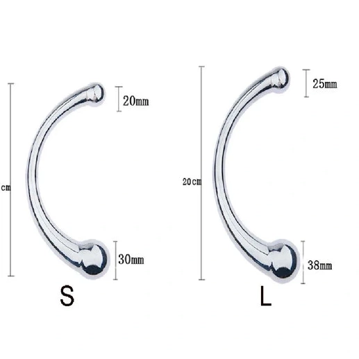 5858 Stainless Anal Ended Hook Double Elegant Steel 1012
